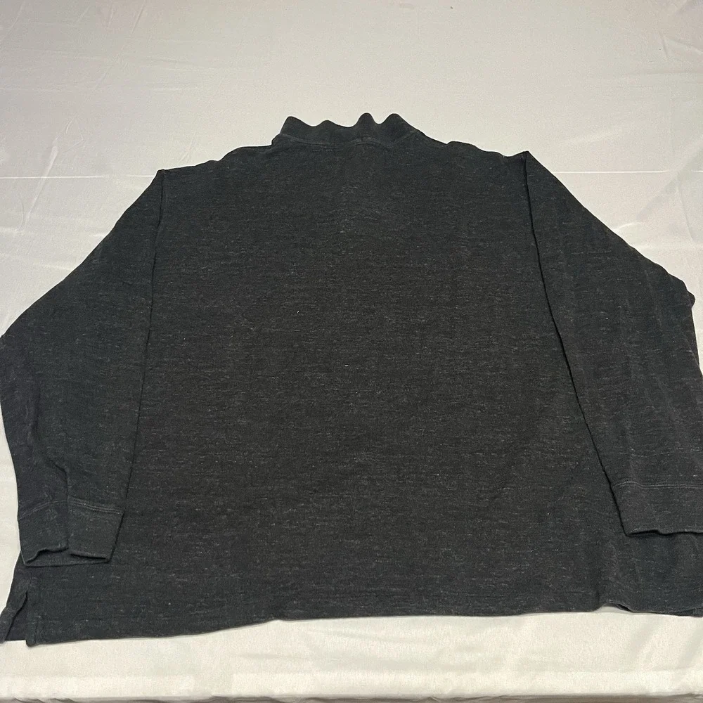 Polo Ralph Lauren Sweater Mens 3XT Tall Dark Gray Quarter Zip Estate Rib
